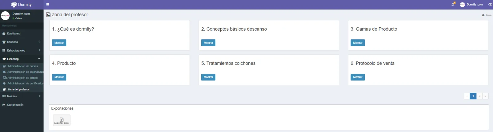 Dormity: Nuevo cliente de la Plataforma elearning de Aduxia